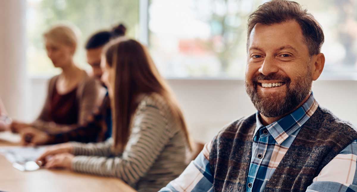 Adult learner in a classrom 
